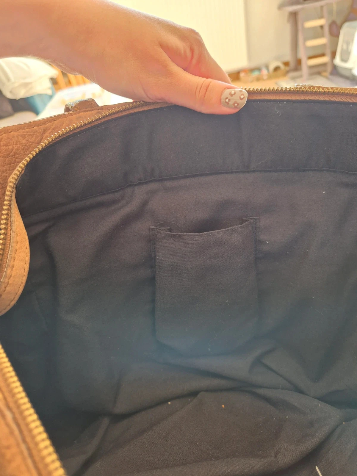 Sac à main Galerie Lafayette brun beige – photo 8